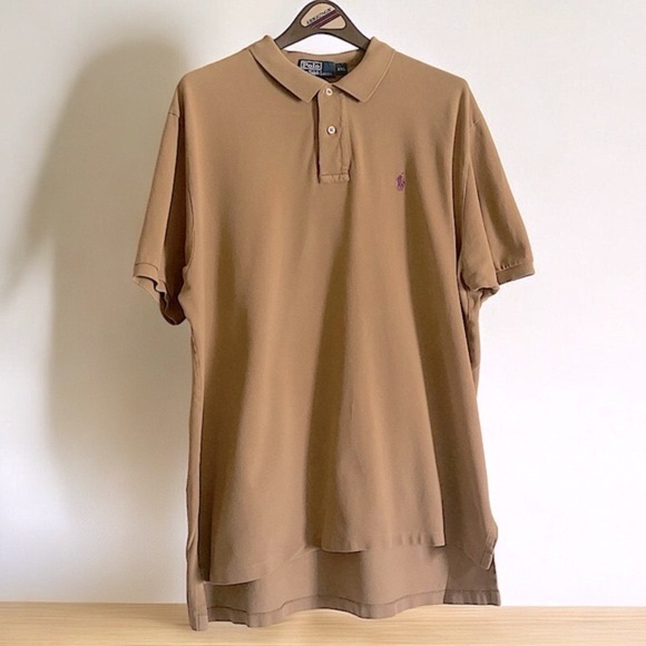 POLO Ralph Lauren Big & Tall Pique Polo Dark Tan with Pony Logo Normcore Si… - Picture 11 of 13